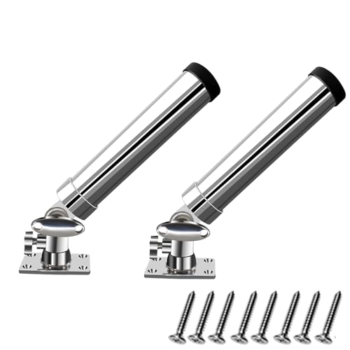 Made Set of 2 Fishing Rod Holder, 316 Stainless Steel Adjustable Fishing Pole Holder, Marine Deck Mount Trolling Rod Holder for Boat Ship Yacht - style: Style B-4178