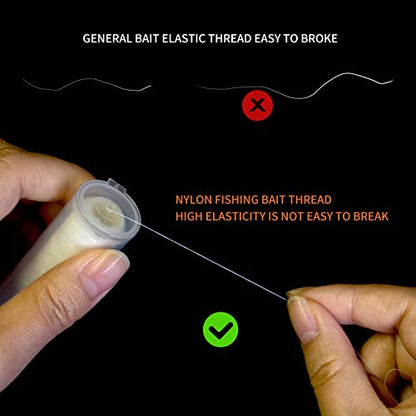 AnglerDream Bait Elastic Thread Sea Fishing Tying Material 0.2mm 656FT Per Spool Stretchy Invisible Sea Fishing Line Keeping Bait On Hook - size: 656FT / spool(10pcs)