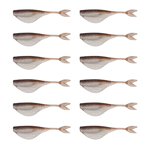 6th Sense – Clobber Minnow 2" – Soft Plastic Minnow – Crappie/Panfish Fishing – FFS Sonar Bait – (12 per Pack) Made in the USA - color: Wakasagi