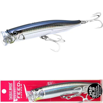 TACKLE HOUSE Feed Popper 150, Saltwater Tuna Fishing Lures, Topwater, GT, Bonito, Yellowtail, Yellowfin, Bluefin Tuna, Floating, Fishing Gear, Fishing Accessories, Fishing Tackle - color: SANMA