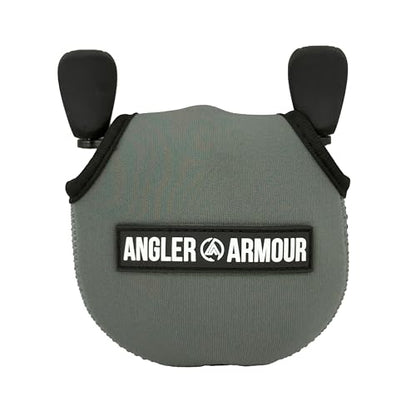 Angler Armour Baitcast Reel Cover | Baitcaster Sleeve | Fishing Reel Pouch | Low Profile Baitcasting Reel Protector | Neoprene Reel Case | 50 100 200 Series Baitcast Covers - color: Titanium Gray