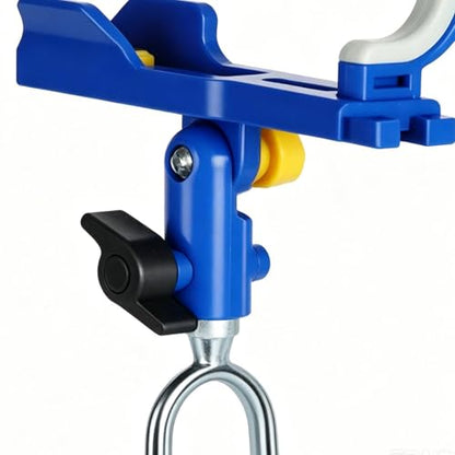Fishing Rod Holder, Adjustable R-od Angle Support, 13.7x37cm, Rod Rack Spike, Ground Fishing Stand, Sturdy Rust Resistant Frame, for Shore, Beach, Dock, Kayak, Pontoon, and Surf F-ishing - color: Blue