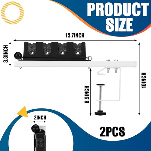 Seenelling 2 Pcs Fishing Rod Holders for Truck Bed 4-rod Capacity Secure Clamp-on Design Fishing Pole Rack for Car Truck Bed