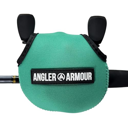 Angler Armour Baitcast Reel Cover | Baitcaster Sleeve | Fishing Reel Pouch | Low Profile Baitcasting Reel Protector | Neoprene Reel Case | 50 100 200 Series Baitcast Covers - color: Lagoon Seafoam
