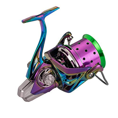 Diwa Spinning Fishing Reels 70 LBS Max Drag Power 18+1 Stainless BB Metal Body Casting Fishing Wheel 8000 10000 12000 Spool Series Freshwater Saltwater Big-Game Surf Ultra Smooth Spinning Reel - style: 10000