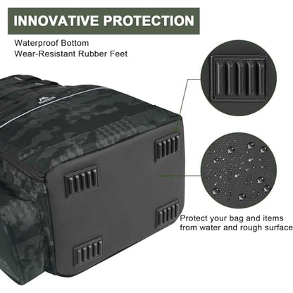 MATEIN Fishing Backpack, Water Resistant Tackle Storage Bag with Rod Holders & Cooler, Fishing Gifts for Men - color: Camouflage