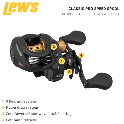 Lew's Classic Pro Speed Spool SLP Baitcast Reel - style: Left Hand Baitcast Reel