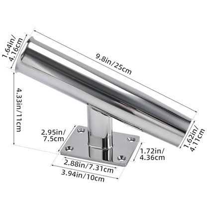 YaeMarine 2/4Pcs Tournament Style Stainless Steel Wall /Transom Mount Rod Holders for Marine Boat - style: 20 Degree-2pcs