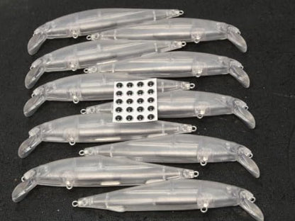 10 Blank Unpainted Minnow Crankbait Topwater Lipless Jerkbait Fishing Lures V5 - color: UPM234P10