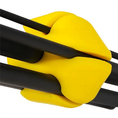 10Pcs Silicone Fishing Rod Holder Straps, 5 Hole Portable Fishing Rod Fixed Ball, Rubber Fishing Pole Clips Fly Fishing Accessories - color: Yellow