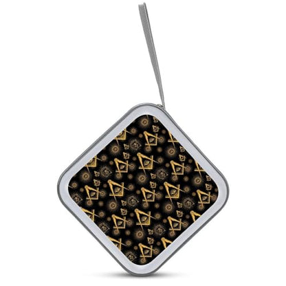 Hard Plastic DVD Case Gold Freemasonry Freemason Logo Black Portable Zipper CD Cases Holder Easy to Carry and Organize CDs and DVDs, 40 Capacity - color: color774