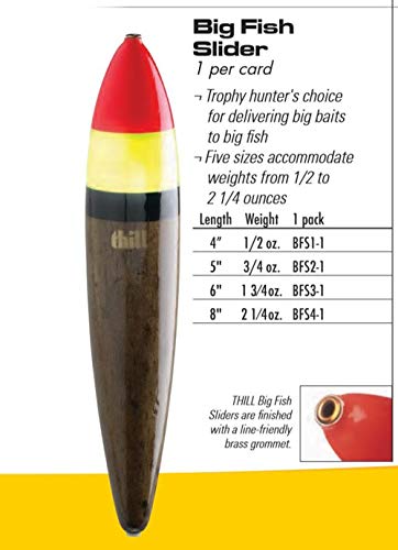 Thill Gold Medal Big Fish Slider Premium Balsa Fishing Float - Trophy Hunter's Choice for Delivering Big Baits to Big Fish - size: 5 in (3/4 oz)