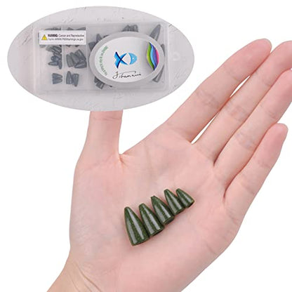 Bullet Fishing Weights Sinkers, 30pcs Worm Weights Fishing Sinkers for Bass Fishing Carolina Rig Texas Rig Slip Sinkers Sliding Fishing Weights Saltwater Freshwater - style: 1/16oz-30pcs