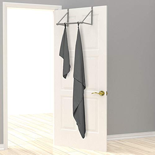 EPAuto 2-Pack Microfiber Quick Dry Travel Towel Set, Gray | Lightweight, Super Absorbent, Compact, 60"x30" & 24"x15", for Gym/Camping/Beach/Yoga/Backpacking - color: Grey