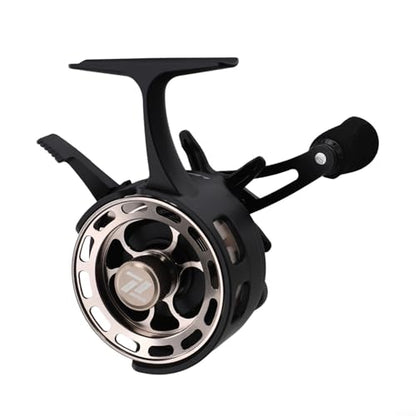 Ice Fishing Reel Inline with Magnetic Drop System, 3s.2:1 Gear Ratio 3s+1 Bearing Spool, Two-Way Lever for Winter Raft Braking, ABS Metal - color: yellow-green, size: right hand