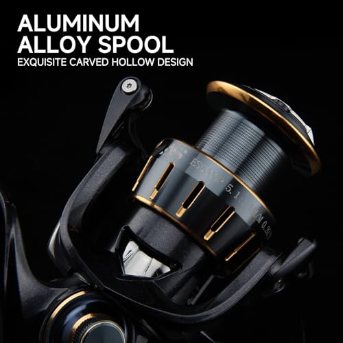 HAUT TON Dolphin Advance Edition Spinning Reel,5.2:1Gear Ratio,22LBS,5+1BB,Backlash Free Bearing,Sealed Drag System,Saltwater,Freshwater Fishing Reels - color: ES, size: 7000