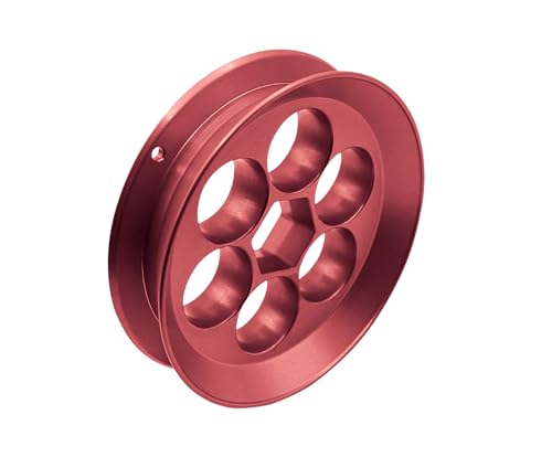 Aluminum Fishing Hand Line Reel Pocket/Travel - color: Red