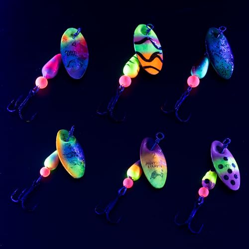 Panther Martin Fishing Lures 6-Pack All Time Greatest Fish Catcher World Famous Spinning Lures in Value Kit Spinners for Trout, Salmon, Panfish, Bass, Crappie & Perch - style: Ultraviolet