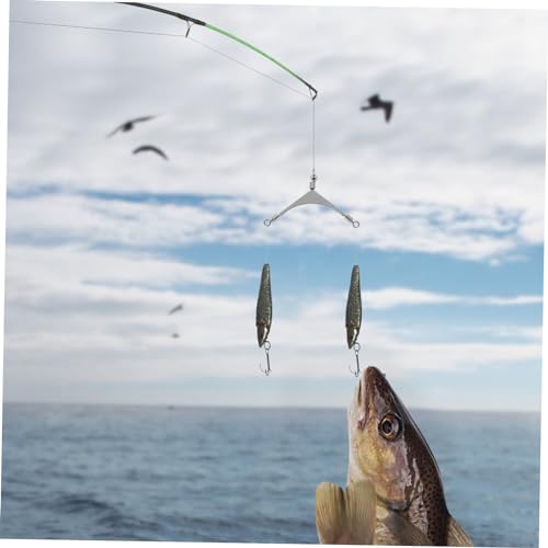 LIOOBO Sea Fishing Three-Prong Swivel Fishing Rigs Fishing Gear Bulk for Bass Cast Saltwater Tackle Connector - size: 4.50X2.80X0.20CM