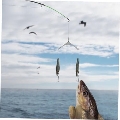 LIOOBO Sea Fishing Three-Prong Swivel Fishing Rigs Fishing Gear Bulk for Bass Cast Saltwater Tackle Connector - size: 4.50X2.80X0.20CM