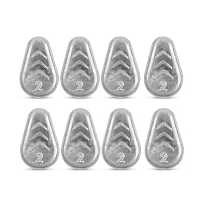No Roll Sinker Fishing Weights Flat Inline Sinker Weights No Snag Slip Sinkers Surf Fishing Weights Fishing Gear for Catfishing Rigs Saltwater Freshwater - style: 2oz-8pcs