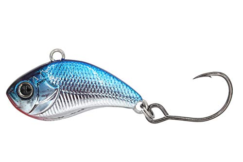 Eurotackle Z-Viber Original - Ultra Light and Ice Fishing Lure - Lipless Crankbait - 1/16oz Rattle Bait (1") - color: Blue Chrome (UV)