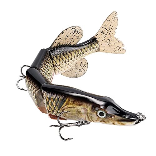 Large Multi Jointed Fishing Lures Bait,Big Giant Fishing Bass Lures,Crankbaits Swimbaits with Treble Hook - color: B2-10.24",3.8oz