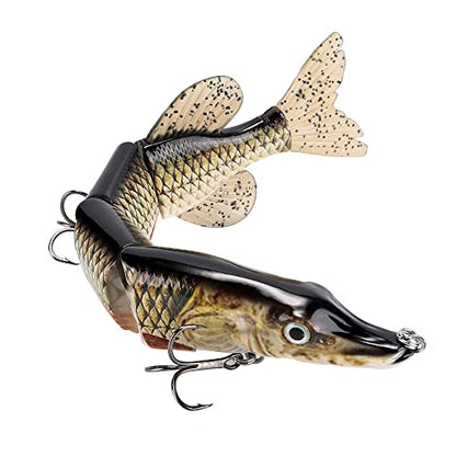 Large Multi Jointed Fishing Lures Bait,Big Giant Fishing Bass Lures,Crankbaits Swimbaits with Treble Hook - color: B2-10.24",3.8oz