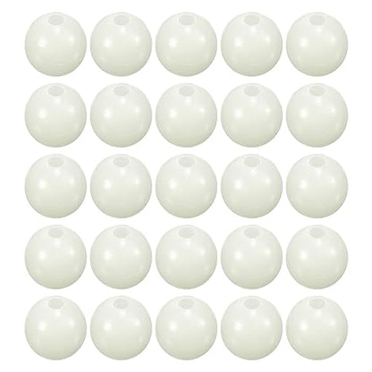 M METERXITY Glow Fishing Beads - Plastic Luminous Round Bait Egg Lure Rigs Apply to Outdoor Tackle Tool - color: White, size: 8mm