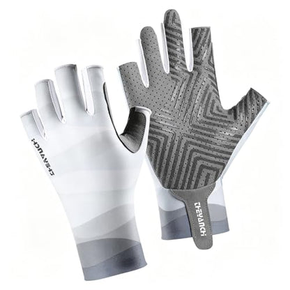 SUJAYU Fishing Gloves Men Women, Sailing Gloves Kayak Gloves Paddling Gloves Rowing Gloves, UV Gloves Sun Gloves Sun Protection Gloves Fly Fishing Gloves for Women Men - color: Grey, size: X-Large