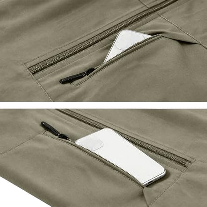 Mens Golf Vest Waterproof Fishing Shirt Zip Up Sleeveless Jacket with Pockets Outdoor Camping Hiking Shirts Travel Photo Vest - color: A07 Khaki, size: Small