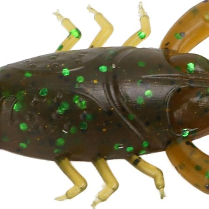 20PCS Soft PVC Fishing Lures 2.2 Inch – Lifelike Crawfish Bait with Artificial Lobster Claw Design, Jig Head Compatible for Bass & Trout Fishing - color: Green
