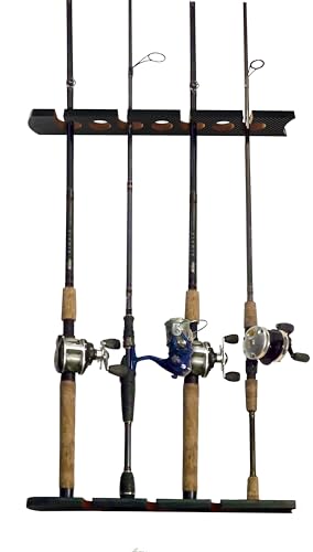 Old Cedar Outfitters Modular Fishing Rod Rack Carbon Mesh Finish Seven Rod and Reel Combo Capacity - color: Carbon Mesh