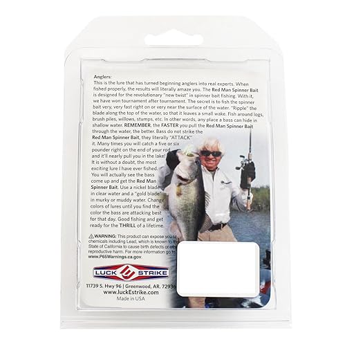 Redman Spinner Bait by Jimmy Houston, 3/8 Ounce Colorado Spinnerbait - color: White