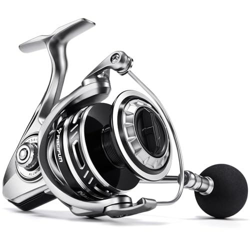 Piscifun NautiX Spinning Reel, Aluminum Spinning Fishing Reel, CNC Aluminum Gear, 33LBs Max Drag, 8+1 Sealed BB, 6.0:1/5.4:1 Gear Ratio, Smooth Powerful Freshwater Saltwater Reel - size: 5000