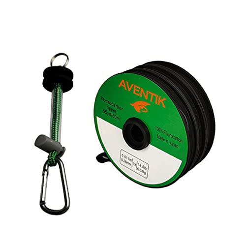 Aventik Fly Fishing Tippet Leader Fluorocarbon Line Fly Line Tippet Holder Fast Sinking Invisible - size: 3X,4X,5X,Tippet Holder