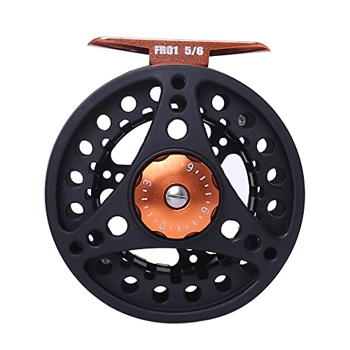 Kylebooker Large Arbor Fly Fishing Reel 3/4wt 5/6wt 7/8wt - color: Black, size: 5/6wt