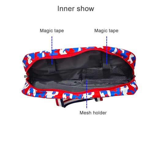 Portable Fishing Rod Bag Collapsible Fishing Bag Large Capacity Outdoor Nylon Carrying Case - size: 40CM Lenght-Red