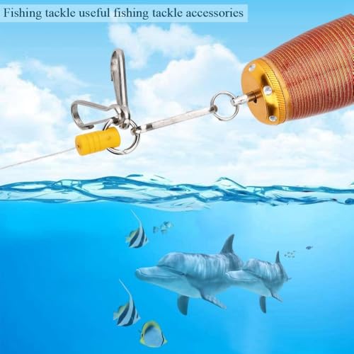 48cm Retractable Fishing Reel Keychain Steel Wire Belt Clip Lock for Fishing Accessories Secure Angler Gear Holder‌