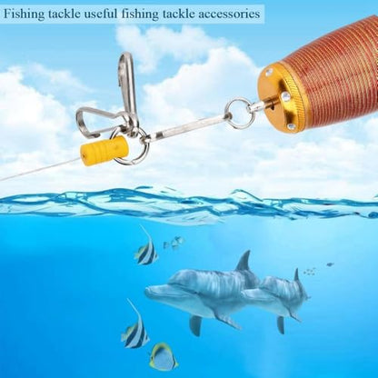 48cm Retractable Fishing Reel Keychain Steel Wire Belt Clip Lock for Fishing Accessories Secure Angler Gear Holder‌