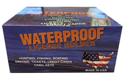 Fluorescent Orange, Zipped, Hunting & Fishing License Holder, Display Box Includes 100 Pieces, Ready for Display, Made in USA - style: 100 Pack-Fluorescent Orange