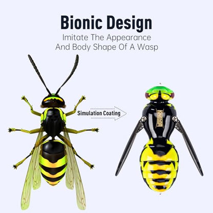 Kingdom Wasp Crawl Bait Insect Bionic Floating Fishing Lures Swimbaits Hard Artificial Baits Lure Freshwater and Saltwater Bass Carp Pike Walleye Fishing ABS Material Carbon Steel Three Book Hook - color: Set1, size: 6.6g