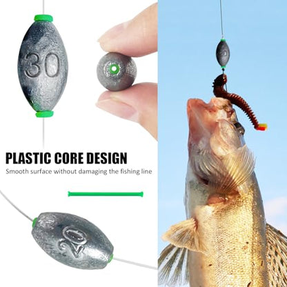 186 Pcs Saltwater Grouper Rigs Carolina Rig Surf Fishing Rigs with Egg Sinkers Hooks Soft Baits, Bottom Rig for Catfish Flounder Grouper Halibut Snapper