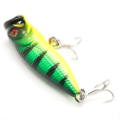 Seasky Fishing Plug Lures Micro Popper Topwater Trout Attack in Freshwater - color: Perch