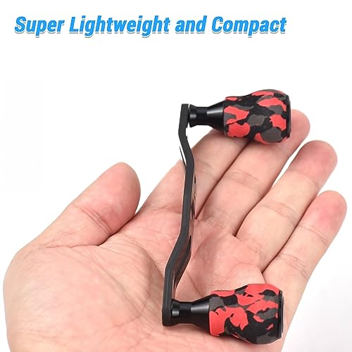 Lixada Carbon Baitcasting Trolling Reel Handle Left Right Ultralight Fishing Reel Crank Carbon Fiber Fishing Reel Handle Crank Accessory
