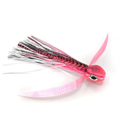 Saltwater Big Game Fishing Lure, for Offshore trolling (FlyBoy) - color: Pink Tiger Double Flash