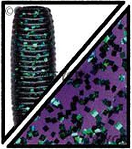 Yamamoto 5" Kut Tail Worm - color: JUNE BUG PURPLE W/ EMERALD FLAKE (10 PACK)