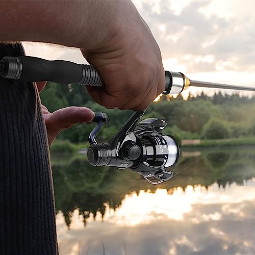 Telescopic Fishing Pole Reel Combo Ultralight Fishing Rod Spinning Reel with Tackle Bag All-in-One Fishing Accessories Fishing Gear Gifts Kit for Kids Adults Youth Beginner Saltwater Freshwater - color: Black-5.58ft