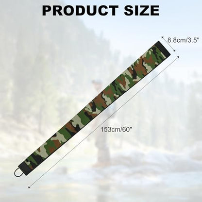 Neoprene Camo Fishing Rod Sleeves,Fishing Pole Sleeves,Fishing Rod Socks | UV Resistance,Puncture Resistant, Protect Casting, Spinning, Trolling Fishing Rods, Storage, tangled-free,75in,68in,60in - color: 2-Deep Green Camo, size: 60"