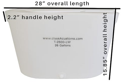 Marine T-2600-LW 26 Gallon Livewell/Baitwell for Live Fishing Bait, and Keeping Caught Fish Alive. Use on Fishing Boat, Pontoon Boat, Piers, and Fishing Docks, and for Shore Fishing.
